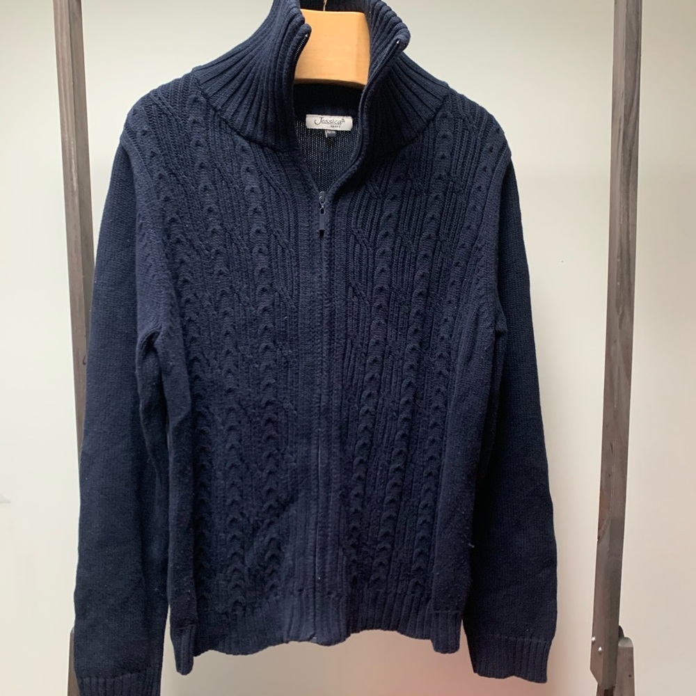 Ribbed cable knit sweater size XL